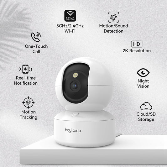 Pet Camera with App - WiFi Monitor, 360° View, Night Vision, 2-Way Audio