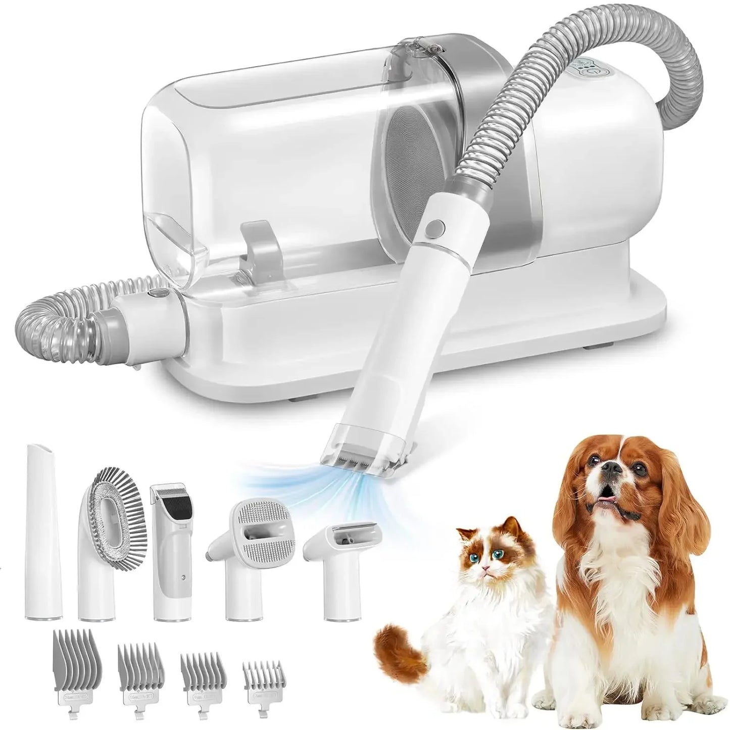 Pet Grooming Vacuum & Hair Removal Kit for Cats and Dogs