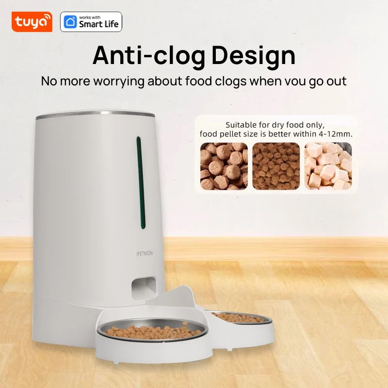 Smart Automatic Pet Feeder for Cats and Dogs – App Control