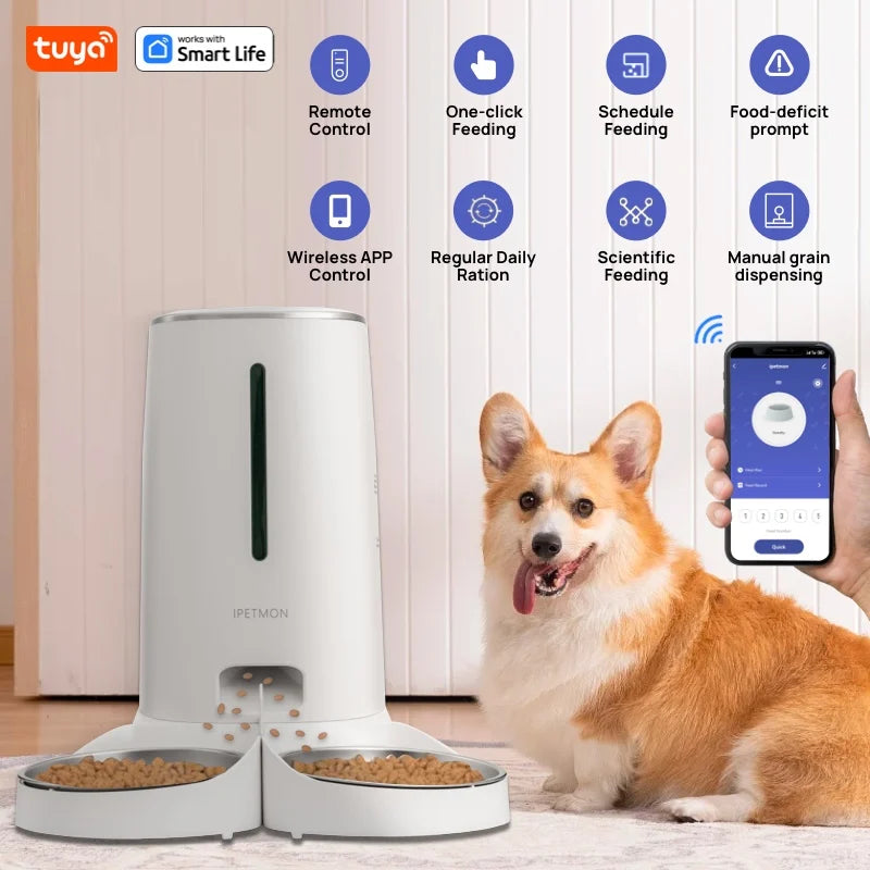 Distributeur automatique intelligent de nourriture pour chats et chiens – Contrôle par application